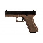 E017 G17 POLYMER GAS BLOWBACK TAN EVOLUTION AIRSOFT