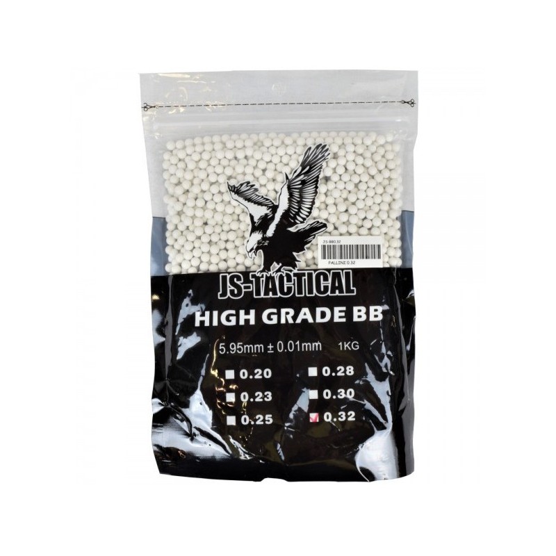 PALLINI 0.32 gr BUSTA DA 1kg JS-TACTICAL BIANCHI