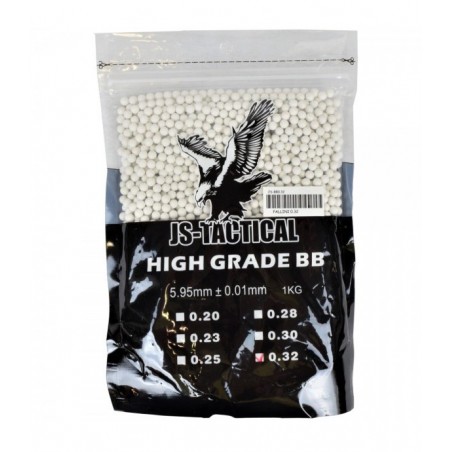 PALLINI 0.32 gr BUSTA DA 1kg JS-TACTICAL BIANCHI