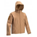 GIACCA MILITARE SOFTSHELL CON CAPPUCCIO STACCABILE DEFCON 5 COYOTE