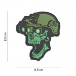 PATCH 3D PVC MILITARY SKULL NVG 9.5x8.5 VERDE