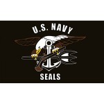 BANDIERA NAVY SEAL 100 X 150 POLIESTERE