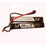 BATTERIA LIPO 7.4V 2200 mAH 20C SDOPPIATA MAKO INDUSTRIES