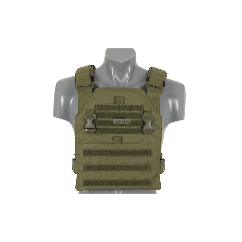 TACTICAL VEST PLATE CARRIER MISSION 8FIELDS VERDE OD