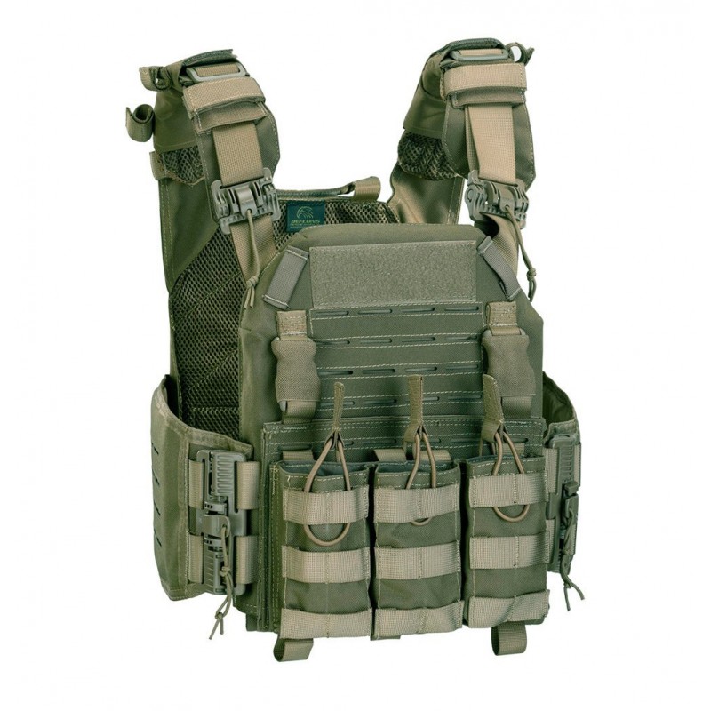 TACTICAL VEST STORM REALISE SYSTEM CON TASCA TRIPLA DEFCON 5 VERDE OD