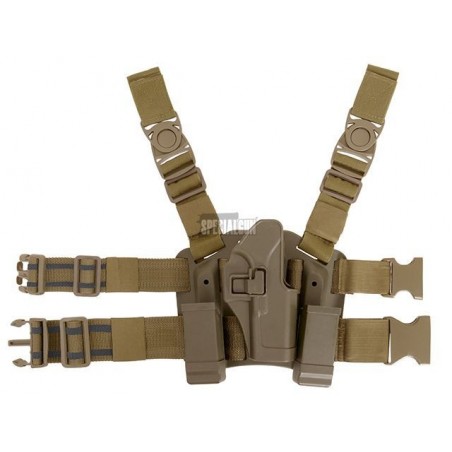 FONDINA RIGIDA COSCIALE POLIMERO CQC GLOCK 17/18/19 TAN