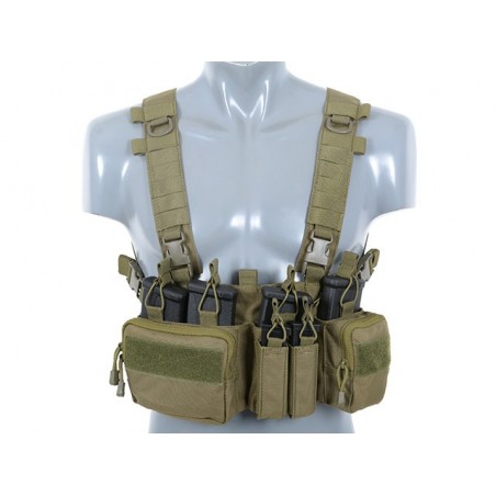 CHEST RIG RECCE/SNIPER BUCKLE UP 8FIELDS VERDE OD