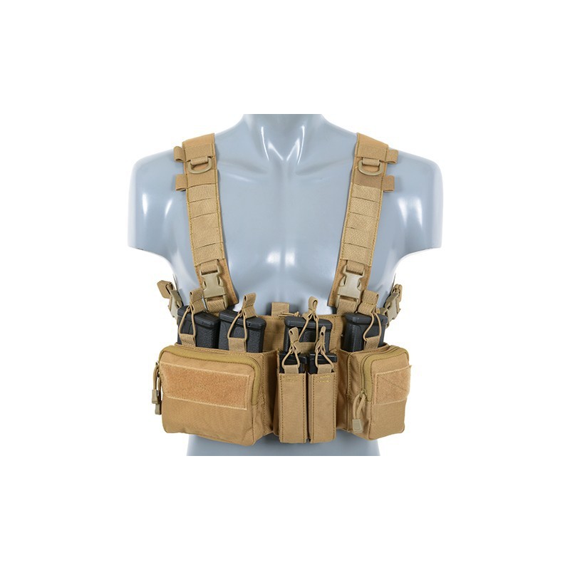 CHEST RIG RECCE/SNIPER BUCKLE UP 8FIELDS COYOTE TAN