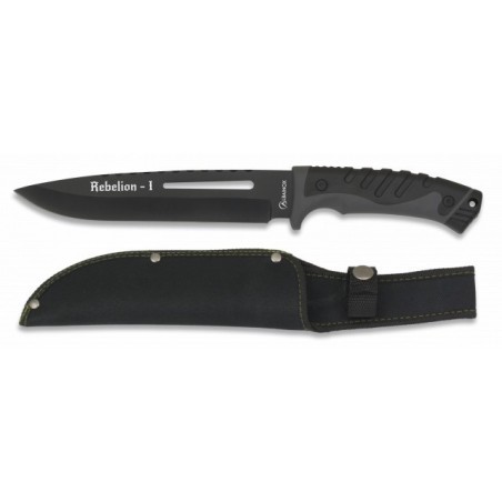 COLTELLO RIBELION I LAMA FISSA ALBAINOX NERO