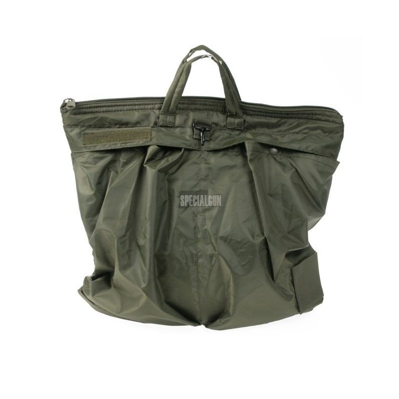 BORSA PORTA CASCO CON TRACOLLA VERDE OD SBB