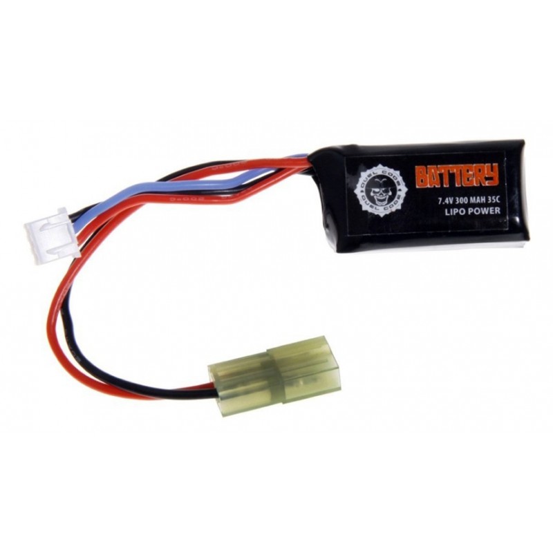 BATTERIA LIPO 7.4V 300 mAH 35C DUEL CODE