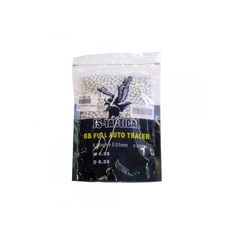 PALLINI TRACCIANTI 0.25 gr 0.5 kg TRACER JS TACTICAL