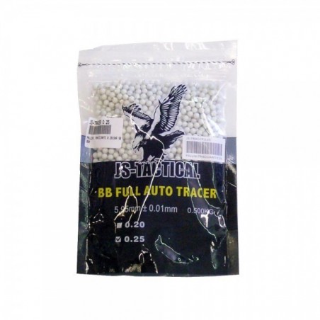 PALLINI TRACCIANTI 0.25 gr 0.5 kg TRACER JS TACTICAL