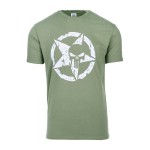 T-SHIRT MILITARE PUNISHER STAR VERDE FOSTEX