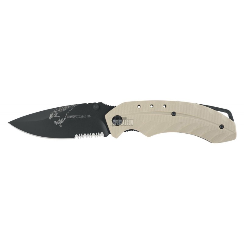 COLTELLO TATTICO FOXTROT RICHIUDIBILE DEFCON 5 DESERT