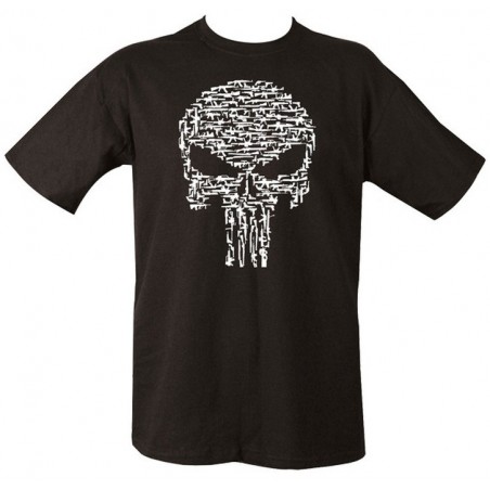 T-SHIRT MILITARE PUNISHER GUNS NERO