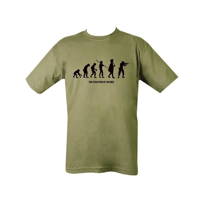 T-SHIRT MILITARE EVOLUTION OF SOLDIER VERDE OD