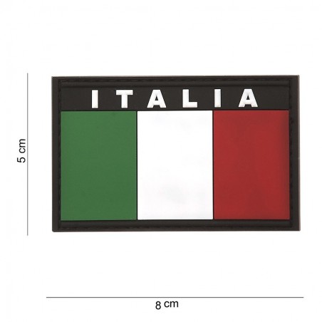 PATCH IN GOMMA 3D PVC BANDIERA ITALIANA