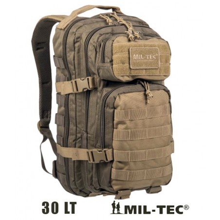 ZAINO TATTICO MILITARE 30 lt MILTEC RANGER GREEN/COYOTE