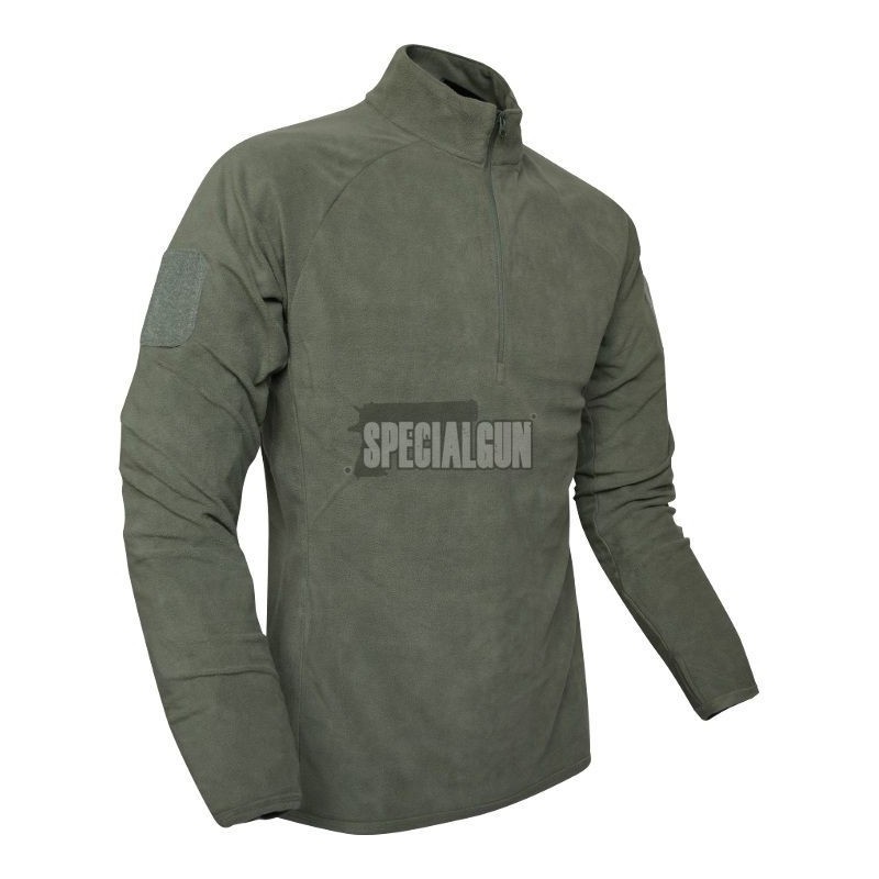 LUPETTO IN PILE ELITE MID-LAYER CON ZIP VIPER TACTICAL VERDE