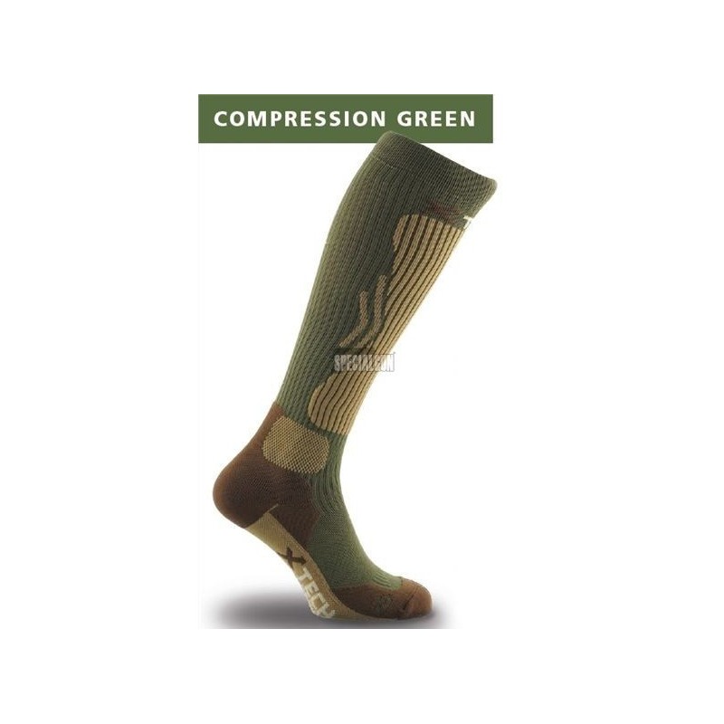 CALZE TECNICHE TERMICHE COMPRESSION XTECH VERDE