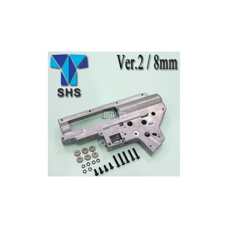 CAJA DE ENGRANAJES DE METAL 8 mm VER.2 PARA M4/MP5/G3 SHS