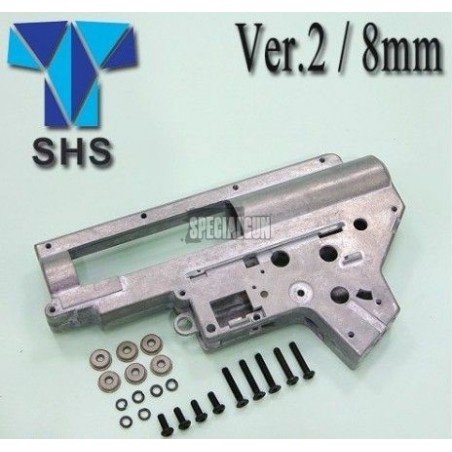 CAJA DE ENGRANAJES DE METAL 8 mm VER.2 PARA M4/MP5/G3 SHS