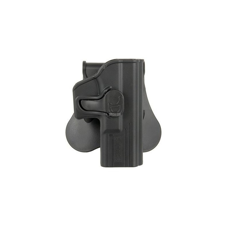 FONDINA IN POLIMERO PER GLOCK 19/23/32 DESTRA AMOMAX NERA