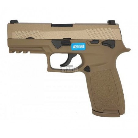 PISTOLA SIG F18 GAS BLOWBACK WE TAN