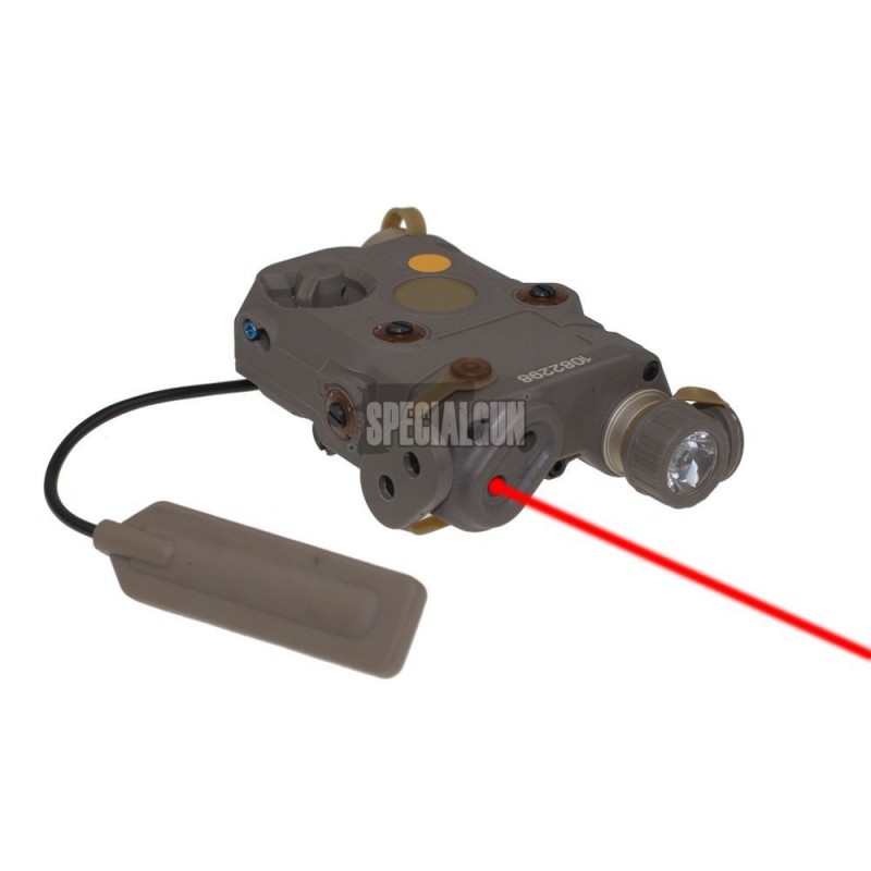 FMA AN/PEQ 15 UPGRADE VERSION LED LASER ROJO BRONCEADO