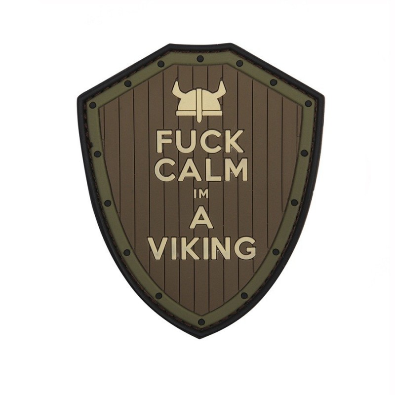 PATCH IN GOMMA PVC 3D FUCK CALM IM A VIKING