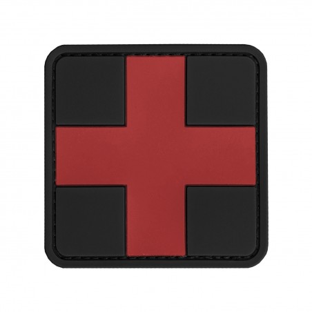 PATCH IN GOMMA PVC CROCE MEDICA ROSSA/NERO