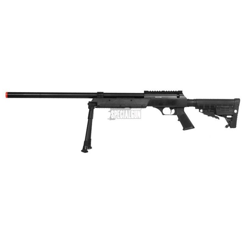 WELL RIFLE DE FRANCOTIRADOR SR2 LRV BÍPODE NEGRO