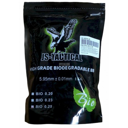 JS-TACTICAL BOLAS BIODEGRADABLES 0,25 g 1kg SACHET BLANCO