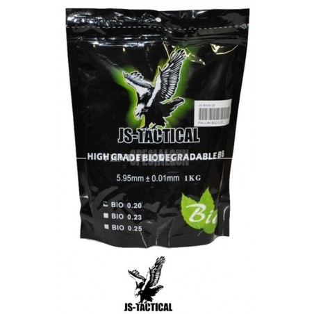 PALLINI BIODEGRADABILI 0.20 gr BUSTA DA 1kg JS-TACTICAL BIANCHI