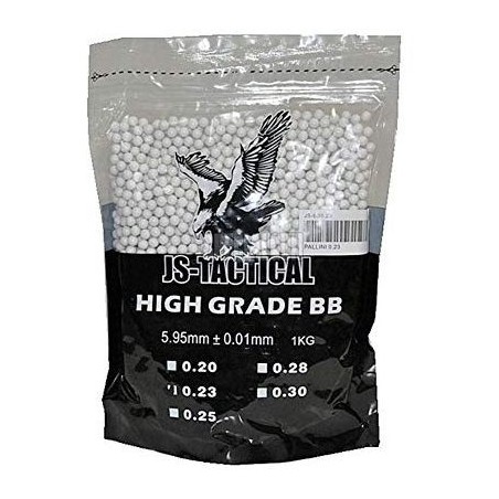 JS-TACTICAL GLOBOS 0,25 gr LOTE 1kg BLANCO