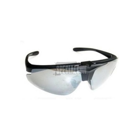 FLIP UP GLASSES CLEAR LENS ROYAL BLACK