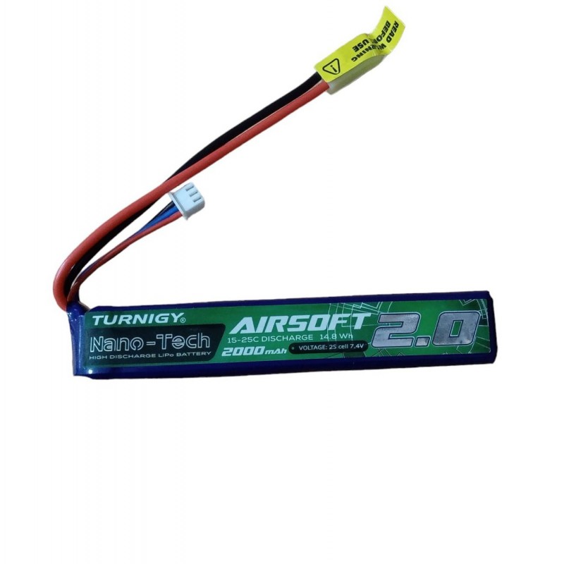 BATTERIA LIPO 7.4V 2000 mAH 25C NANO-TECH