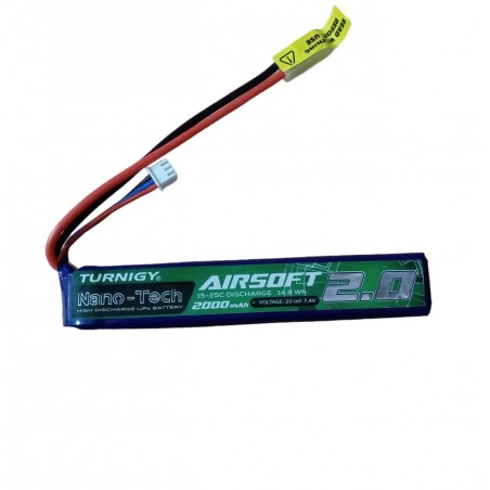 BATTERIA LIPO 7.4V 2000 mAH 25C NANO-TECH