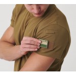 T-SHIRT TACTICAL TOPCOOL CON VELCRO HELIKON-TEX ADAPTIVE GREEN