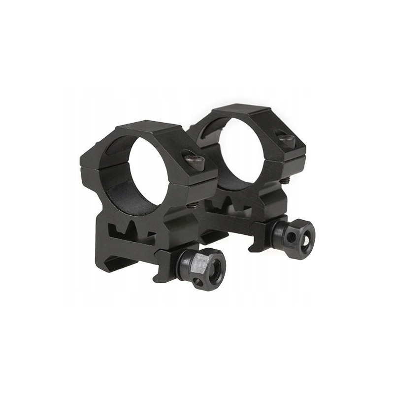 ANELLI OTTICA 30mm BASSI PER RIS IN METALLO (2PZ) THETA OPTICS