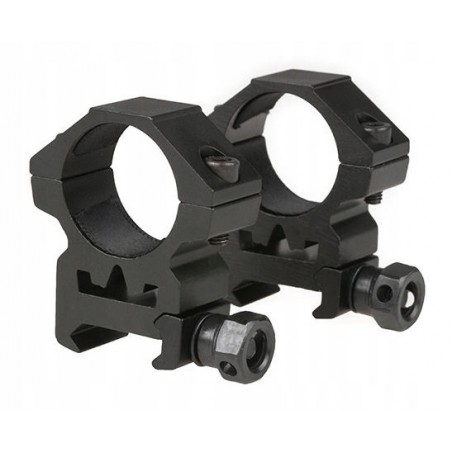 ANELLI OTTICA 30mm BASSI PER RIS IN METALLO (2PZ) THETA OPTICS