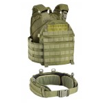 TACTICAL VEST BAV-13 CON CINTURONE MODULARE DEFCON 5 VERDE OD