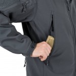 GIACCA MILITARE SOFTSHELL GUNFIGHTER JACKET SHARK SKIN HELIKON-TEX NERO