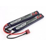 BATTERIA LIPO 7.4V 2000 mAH 25C SDOPPIATA NANO-TECH DEANS