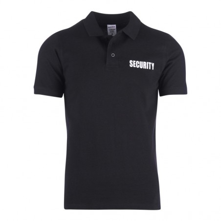 MAGLIA POLO SECURITY SCRITTA AVANTI DIETRO FOSTEX NERO